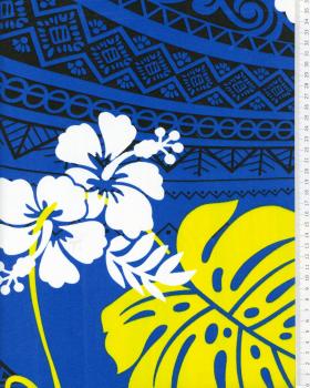 Polynesian Fabric TERENA Blue - Tissushop